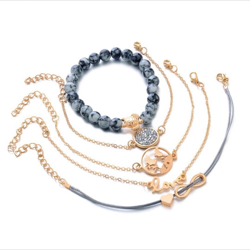 5 pc. Boho bracelet set - Picture 2 of 5